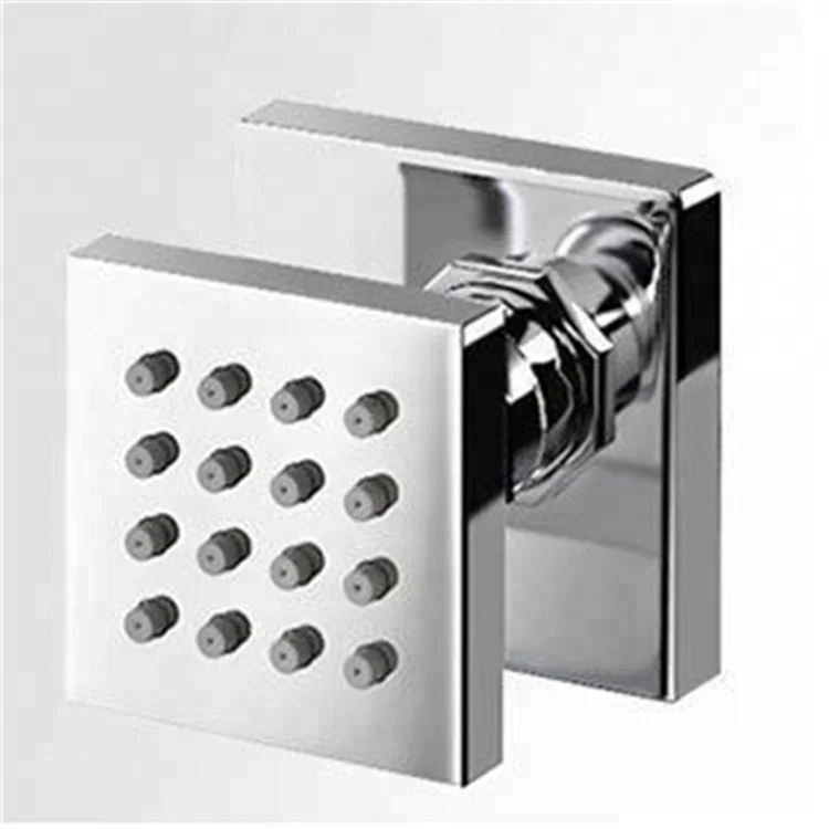 Bathroom Solid Brass Square Chrome Plated Body Shower Spray Jets Shower Head Sprayer Set Saving Water Massage Body Jet