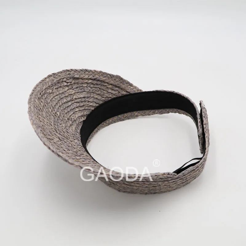 Beach lady straw hat wide brim sun visor hat