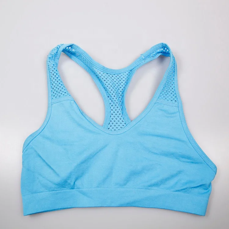 
Fashion Style Young School Girls Sporty seamless Bra racerback sports bra Mesh Seamless Bralette 