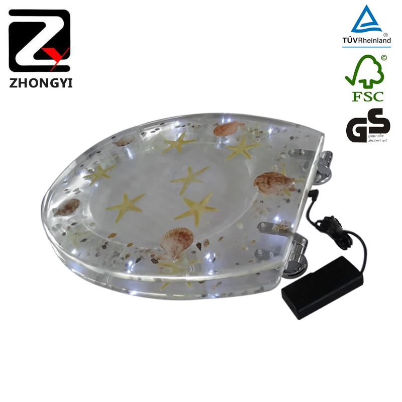 
LED color polyresin toilet seat cover  (60471303998)