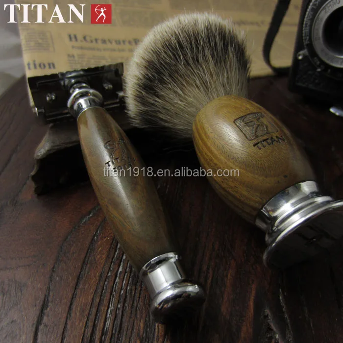 safety razor set with green sandal handle disposable razor blade christmas gift