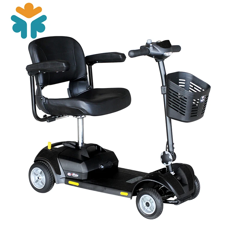 Outdoor 4 Wheel Easily Lightweight Comfortable Folding Mobility Disabled Scooter For Elderly