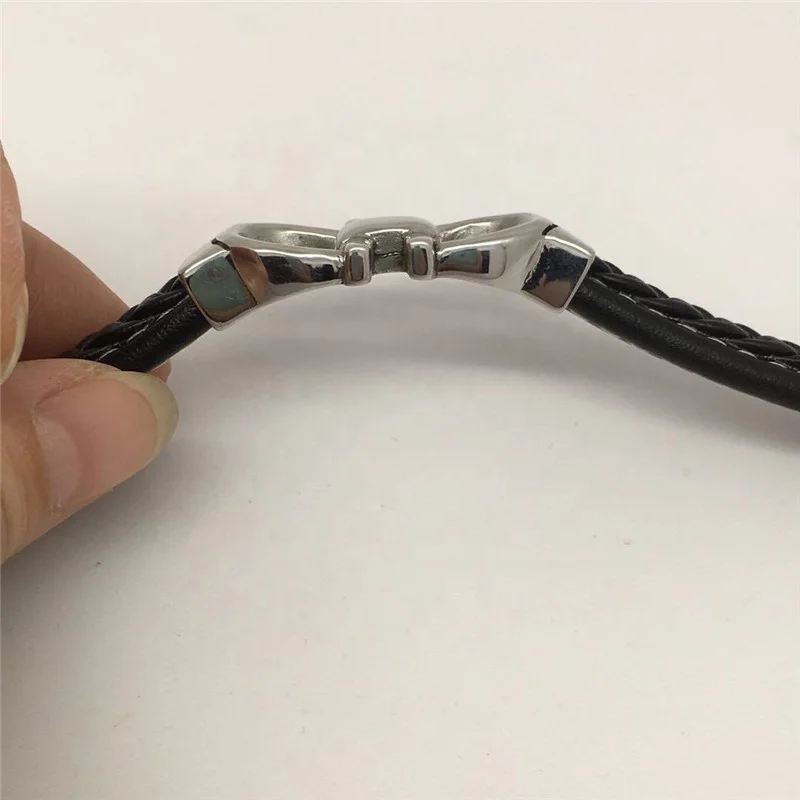 Stainless Steel Jewelry Leather Bracelet Wholesale