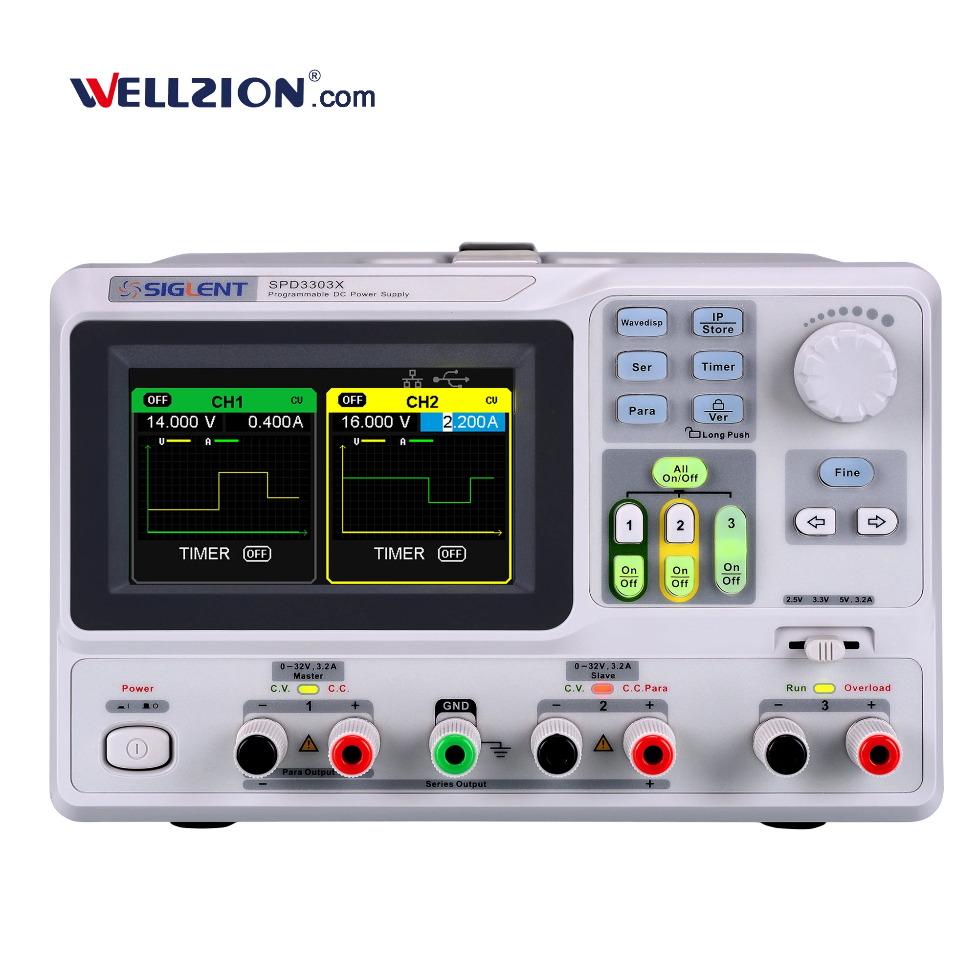 SPD3303X,32V/3A support LabView Software Programmable Siglent Power Supply