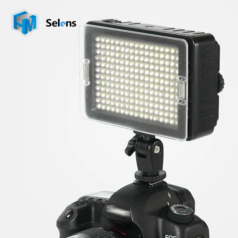 Selens GE-204 11W CRI 85 5600K/3200K Dimmable Compact Size Mini Video Camera LED Light
