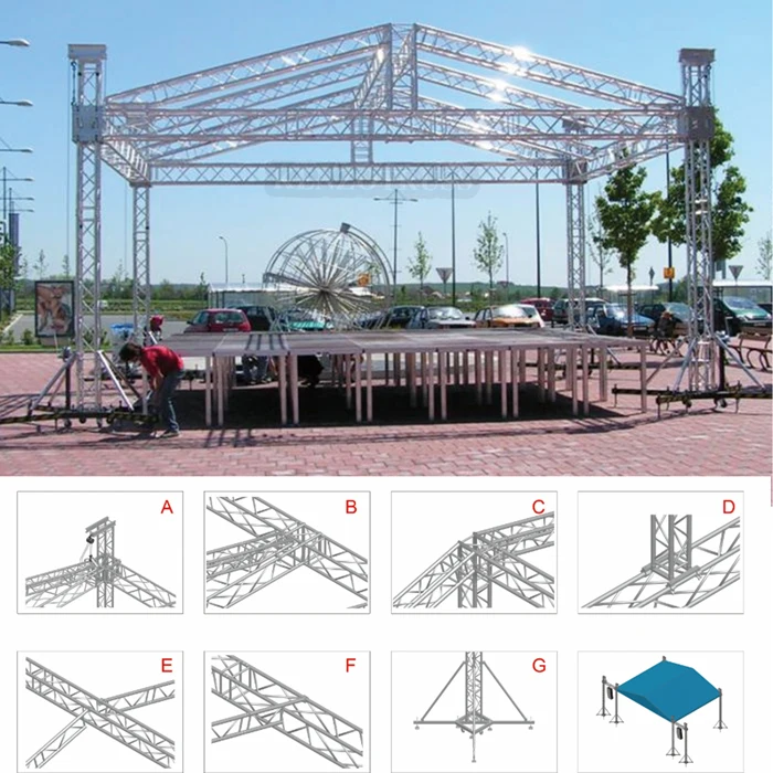 Assemble outdoor aluminum puppet performance stage for sale