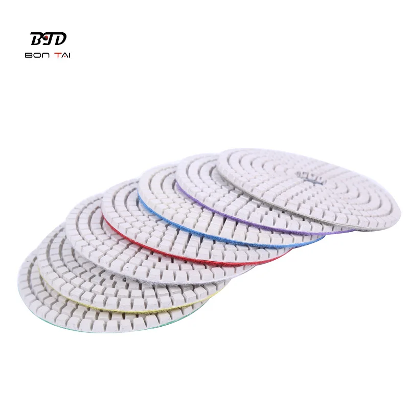 
4inch Diamond Dry Resin Polishing pads Granite Marble Concrete Stone 