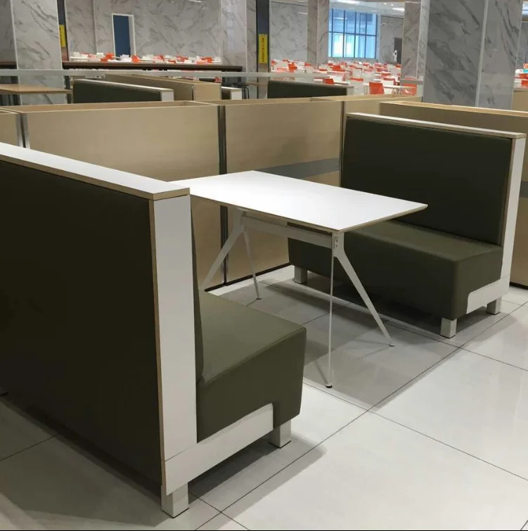 double side Modern sofa restaurant booth seating