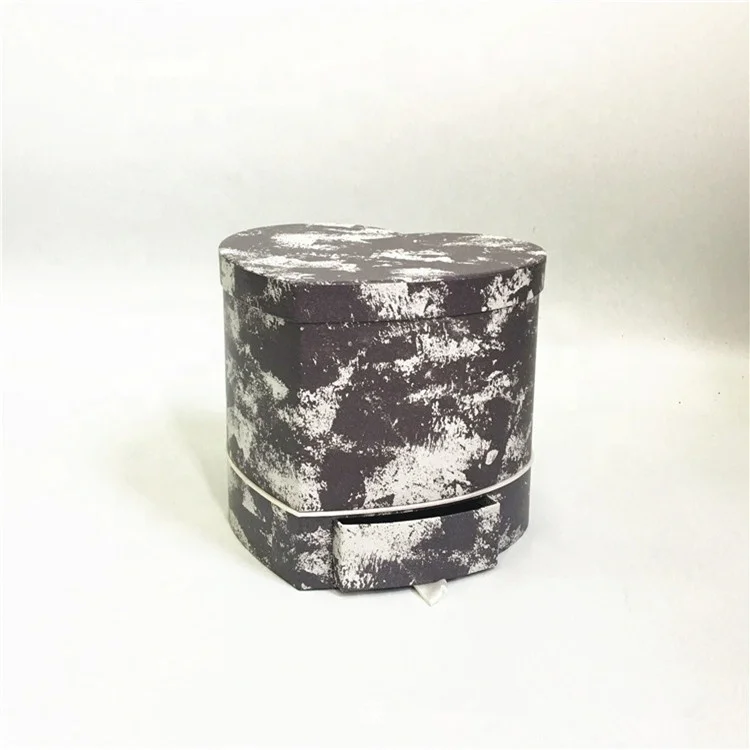 High quality special paper roses flower packing box with drawer