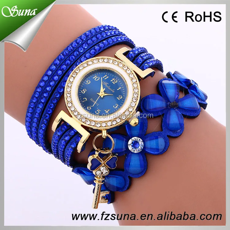 Alibaba Trade Assurance March Promotional Chain Lady Quartz Watch Women Weave Wrap China Oem Watch