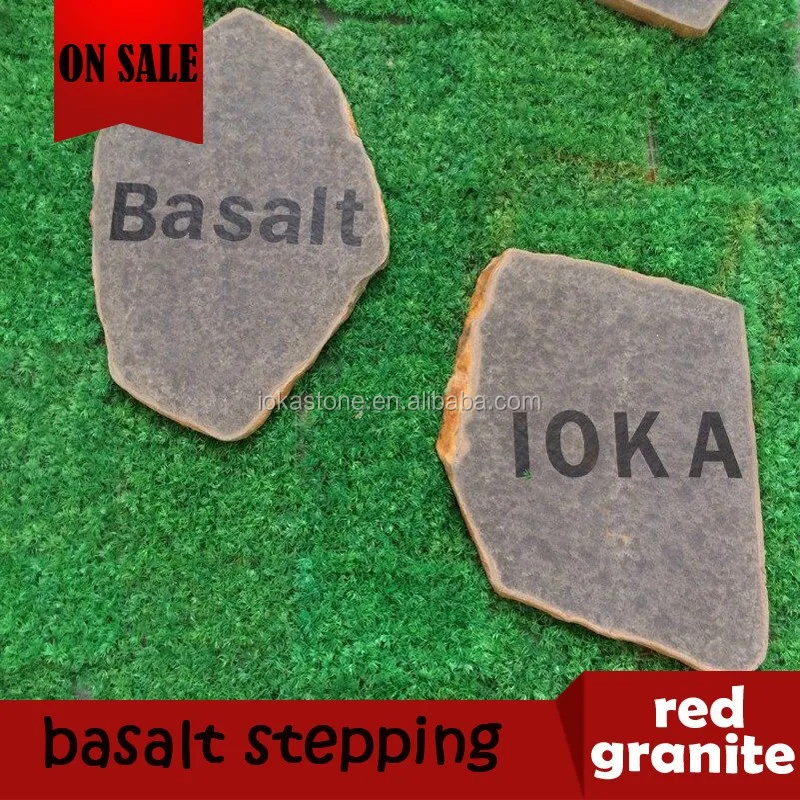 
excellent outdoor natural garden basalt stepping stone,black basalt paver for garden,basalto,basalte 