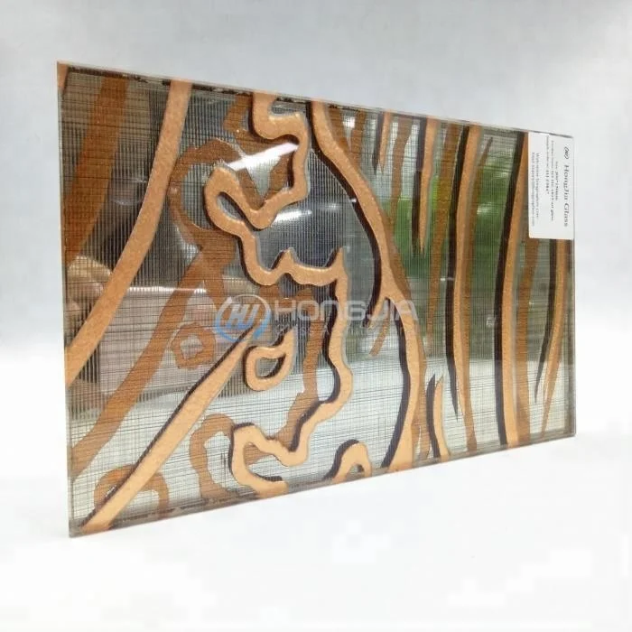 Home decoration colored art deco mirror glass