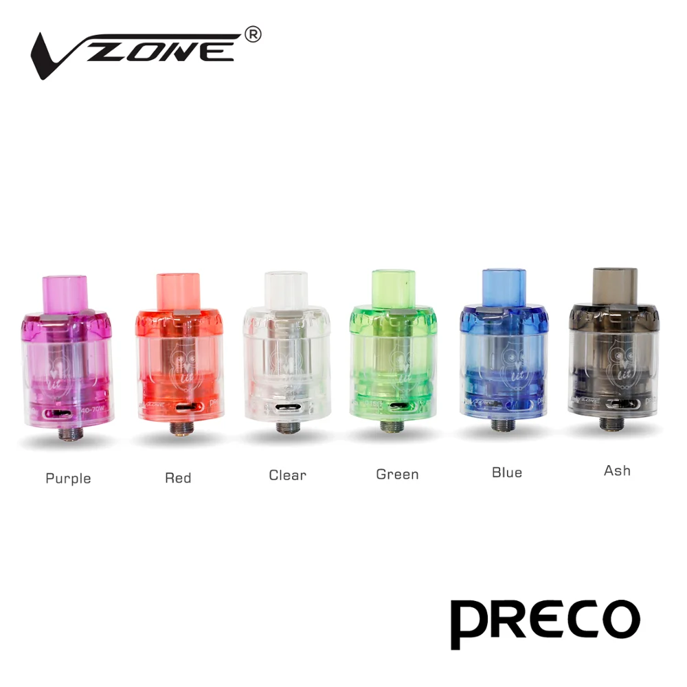 
Vzone hot selling vape atomizer Vzone Preco Tank with 0.15ohm Mesh Coil light weight disposable tank Vzone electronic cigarette 