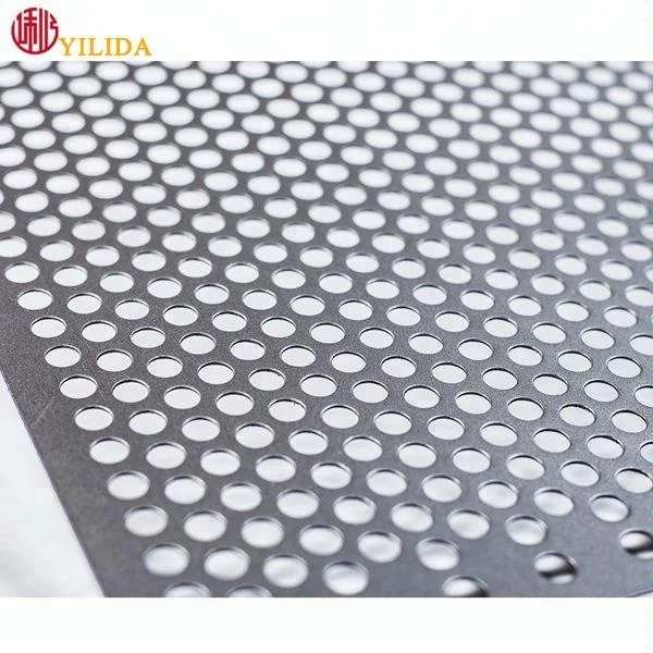 Black color powder coated Perforated metal mesh