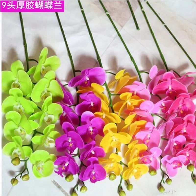 
artificial Phalaenopsis manufacturers High quality 9 heads real touch Orchids annual flower wedding 