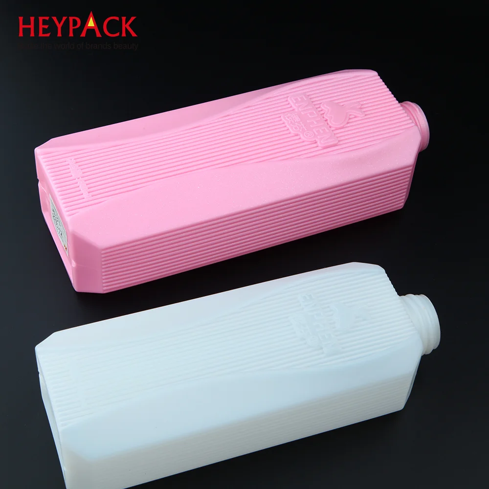 Customized Printing Unique 480ml and 750ml HDPE Bottle In Pink And White Color For Shampoo And Shower Gel Packing