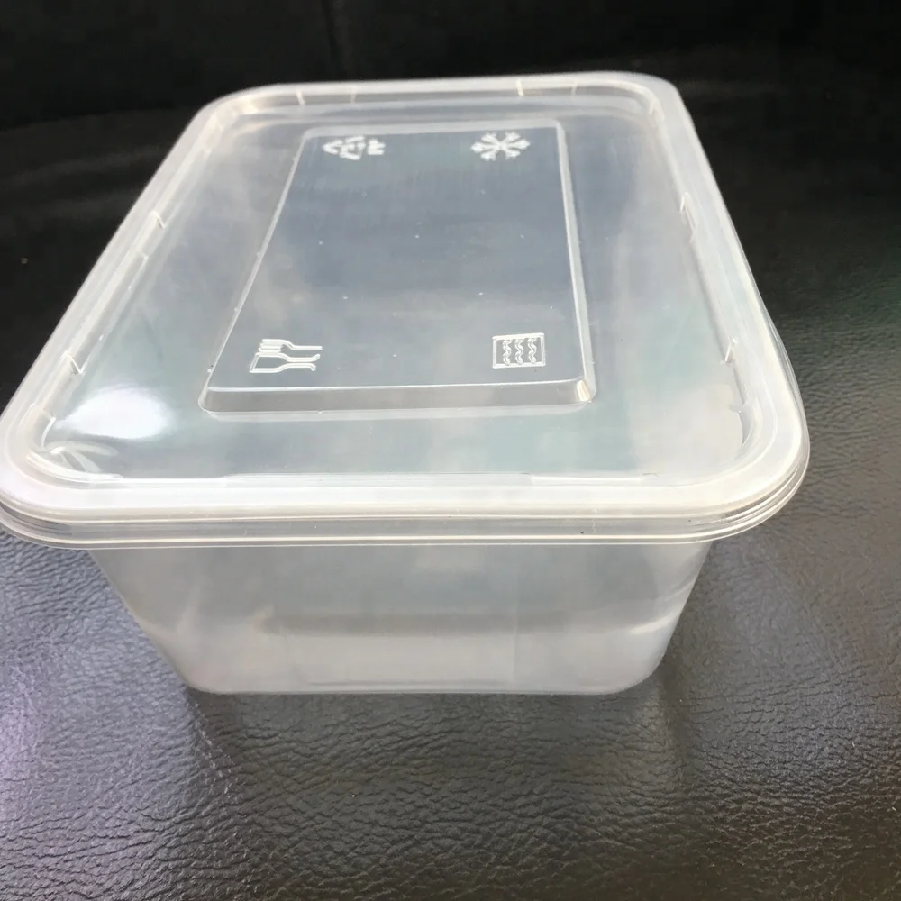 Disposable Black Plastic Food Box with Seal Film Plastic Case for Storage and Preservation