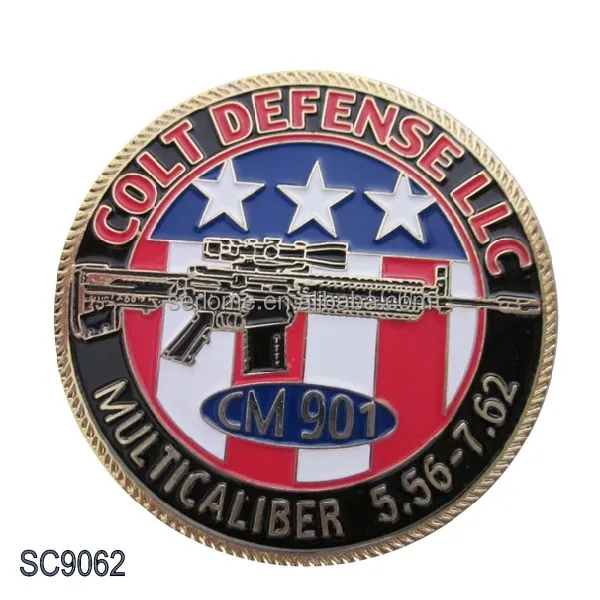 Custom Desgin Antique Brass Round Alaska Zinc Alloy Metal Soft Enamel Commemorative Challenge Coin