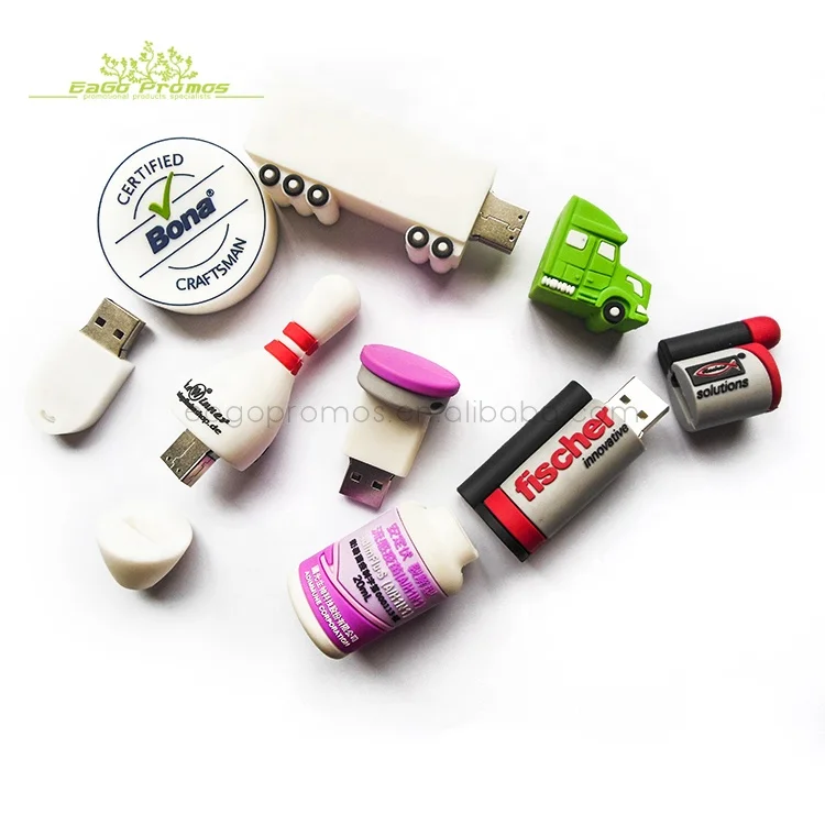 2022 2023 Various Cartoon Shapes Rubber Soft Touch Material PVC Memory Usb Flash Drive