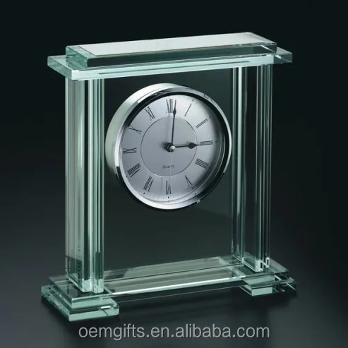 Glass And Metal Gift Mantel Alarm Clock Gift Clock