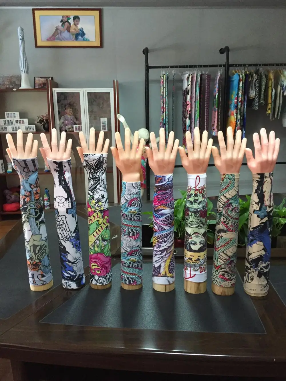 tattoo sun protection 3d digital printing elastic arm sleeve