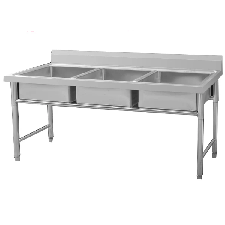 Гостиничный коммерческий индивидуальный кухонный Рабочий стол из нержавеющей стали для раковины