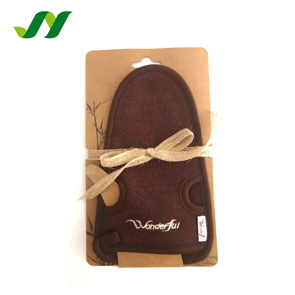 Golden Brand Peeling Gloves Bath Scrubber Viscose Exfoliating Mitts