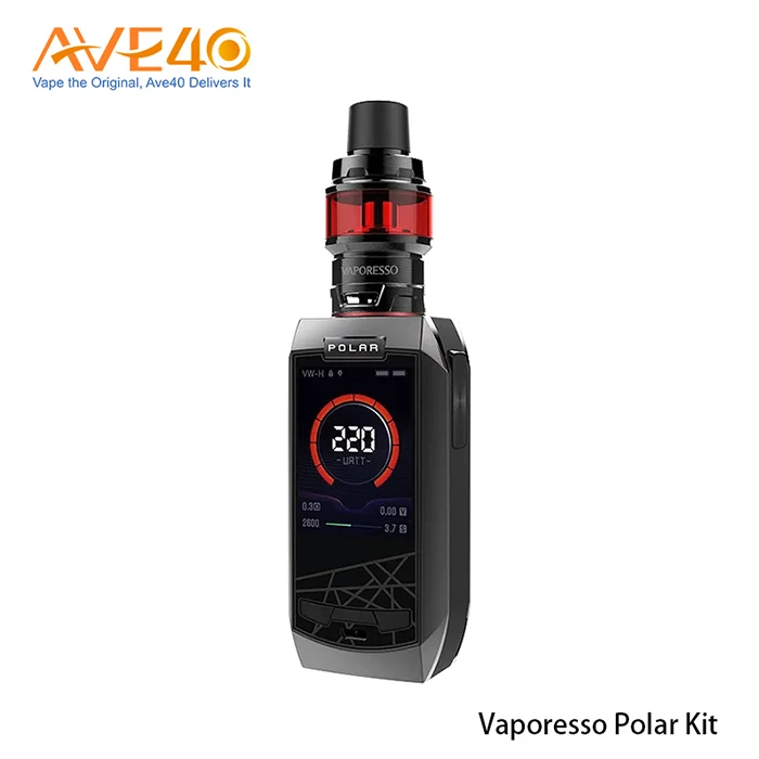 2018 new electric cigarette Vaporesso 220W Polar vape Kit with Baby SE Sub-ohm Tank GT Mesh coil from AVE40