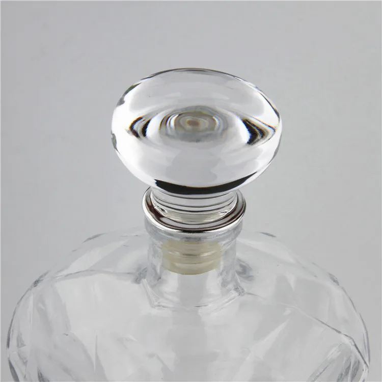 Vodka Stopper Wine Cap Semicircle Crystal Glass Bottle Packaging Sealing Cap Custom Cork Stopper Wine Bottle Glass Stopper