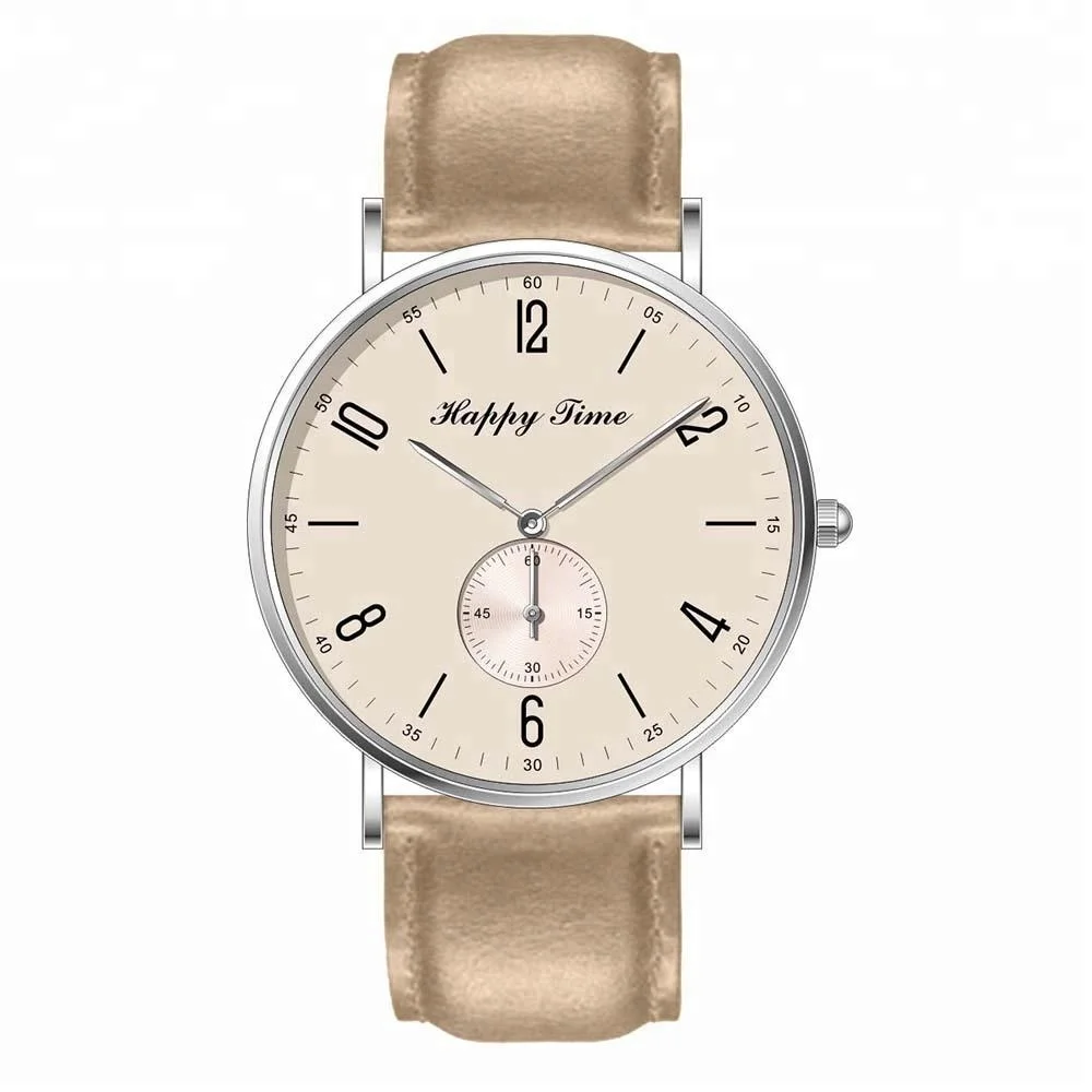 Stainless Thin Quartz Movt Custom logo watches