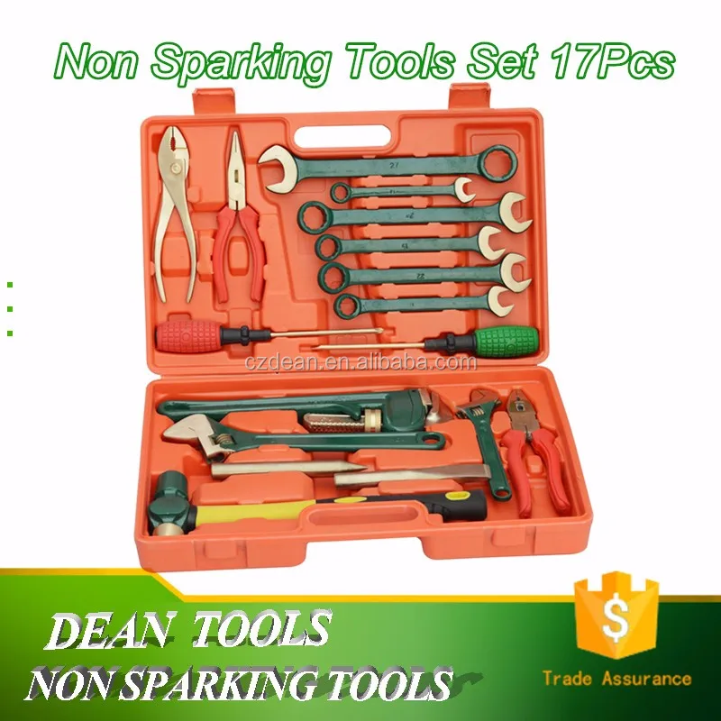 
Beryllium Bronze Tools Set Kit 15pcs , Explosion Proof , Nature color , With Plastic Bag 