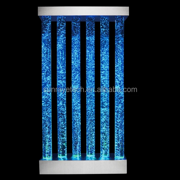 H90//2.3m Customized Floor standing Led bubble column LED screen and divider for home office hotel restaurant