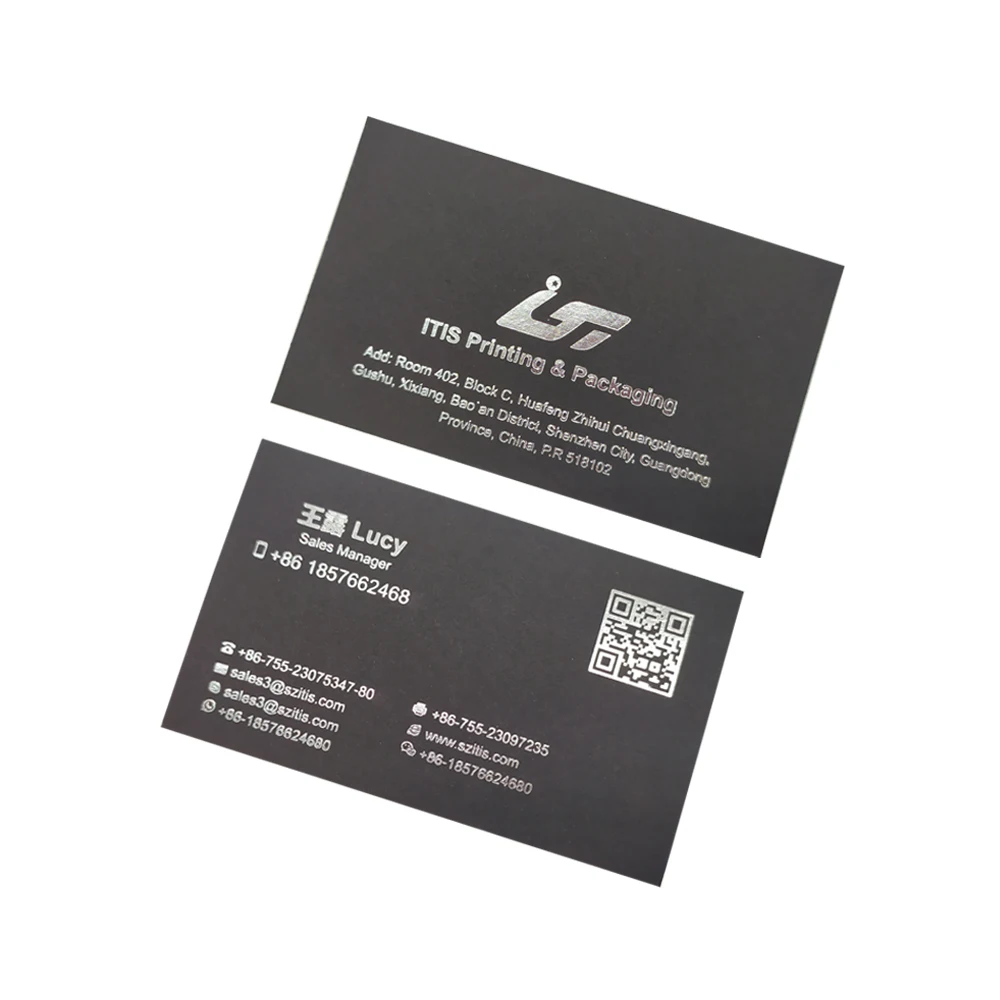 Custom luxury hot stamping business card printing