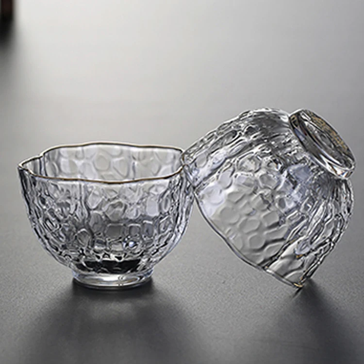 Factory direct sale chinese special gold rim kung fu tea tasting cups with low price online