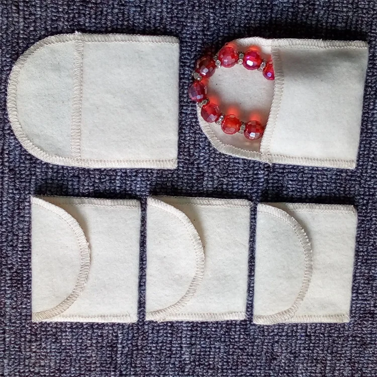 small brushed cotton flannel envelope flap jewelry pouch