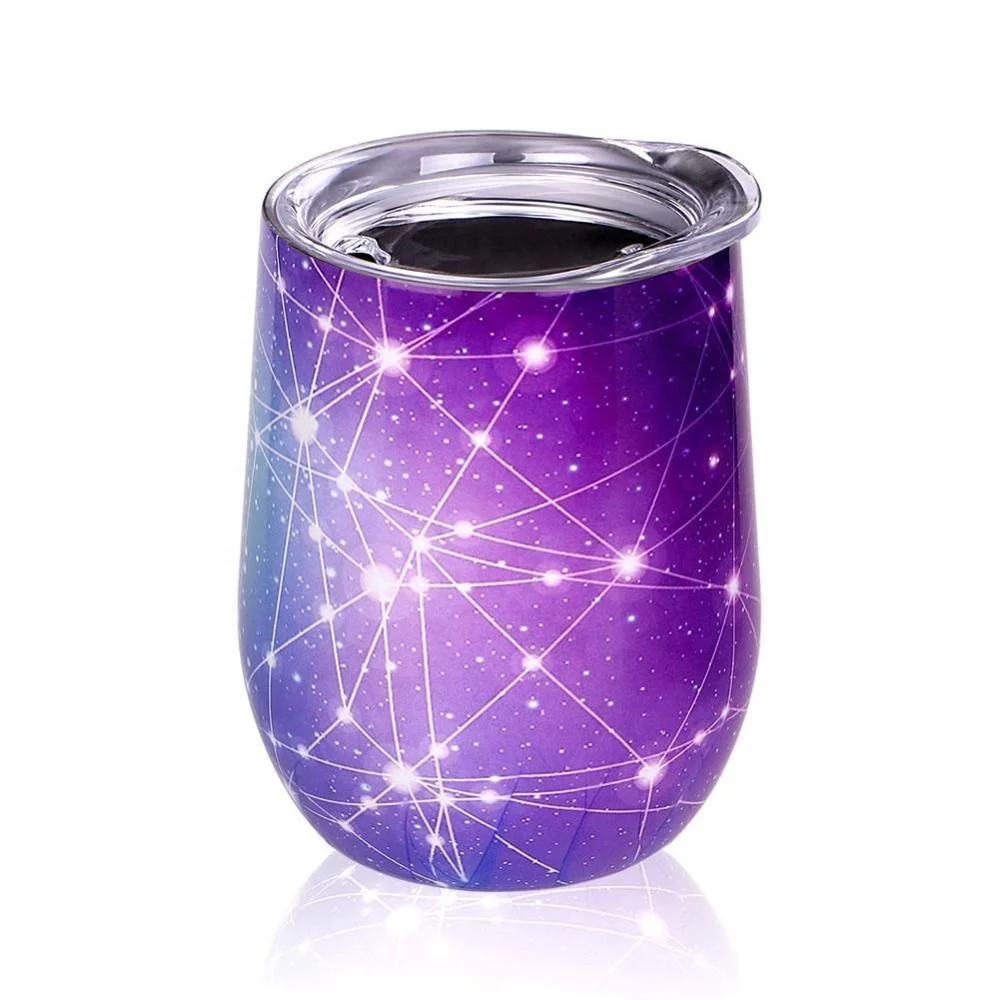 Стакан для вина из нержавеющей стали с блестками новейшего дизайна для поддержания температуры/холода