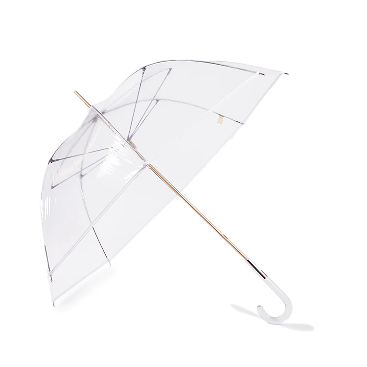 OEM custom promotional bubble white transparent clear pvc wedding umbrella