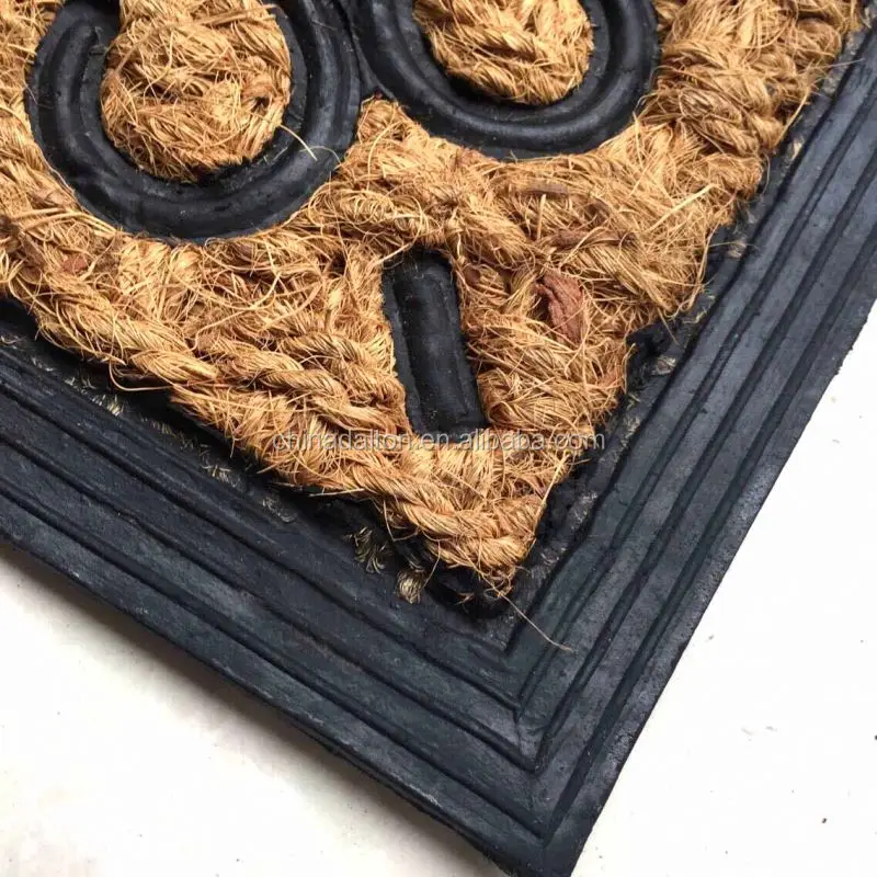Half Circle Round Rubber Coir Doormat BSCI Audited