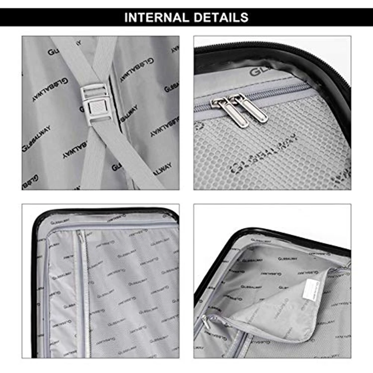 
Abs Zipper Plastic Decoration Suitcase Set Man 3 Pcs 