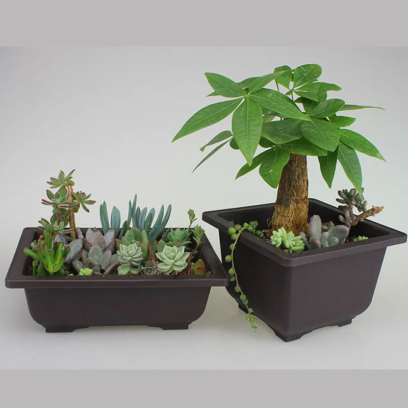 square flower pot plastic flowerpot mimicking Chinese Clay Pots