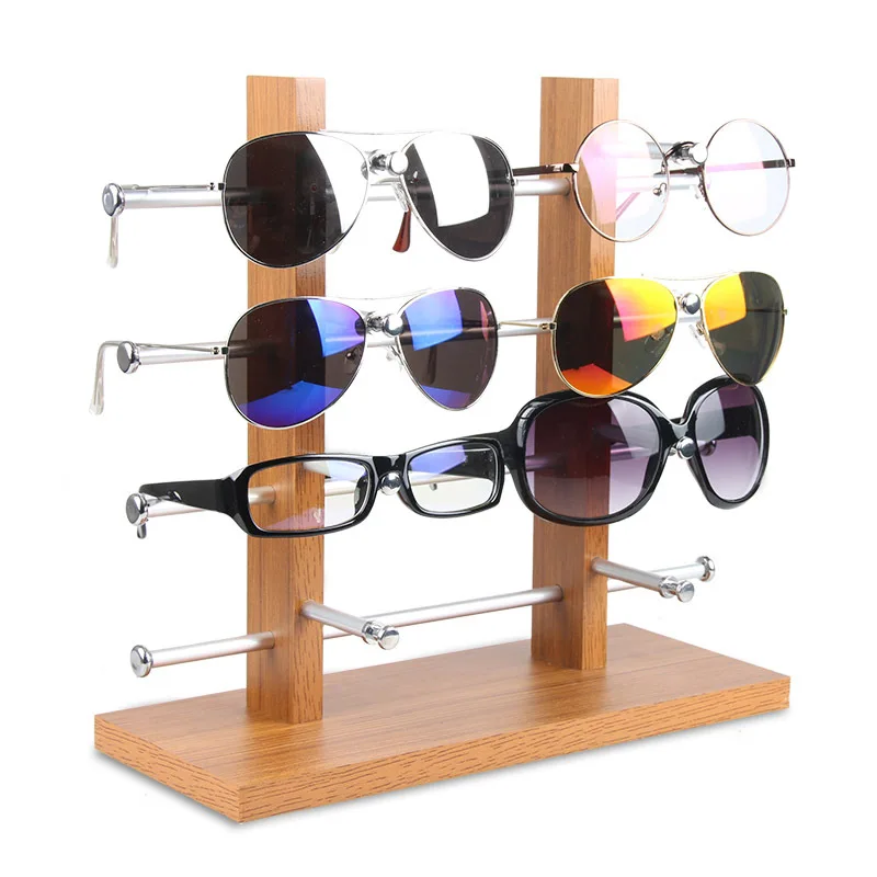 XULIN Shop Fitting Wen Zhou Hot Sell Acrylic Sunglasses Tray Holder Bamboo Suitcase Rotating Glasses Display Stand Rod