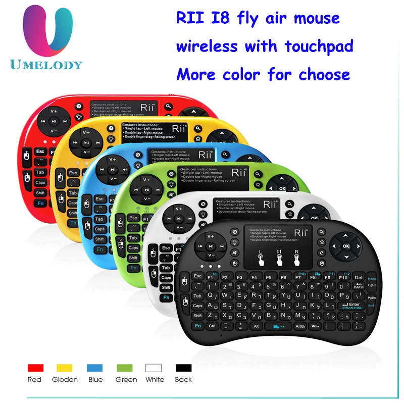 Беспроводная оптическая мышь Umelody RII I8, 2,4 ГГц, пульт ДУ для smart tv