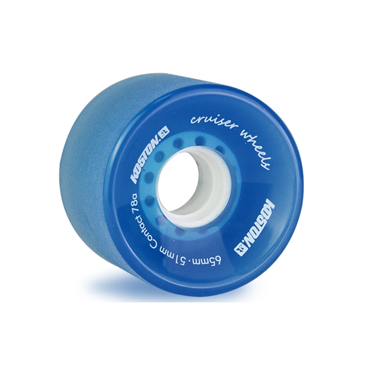 KOSTON 65mm Cruiser skate Longboard Wheels With Clear Blue Color