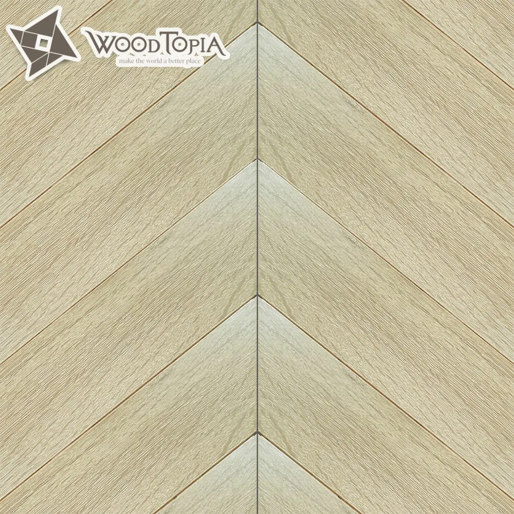 New design Bright color oak chevron parquet wood flooring