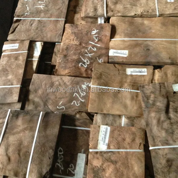 
B Grade Black Walnut Burl Veneer for Modern Hotel Bedroom Furniture 