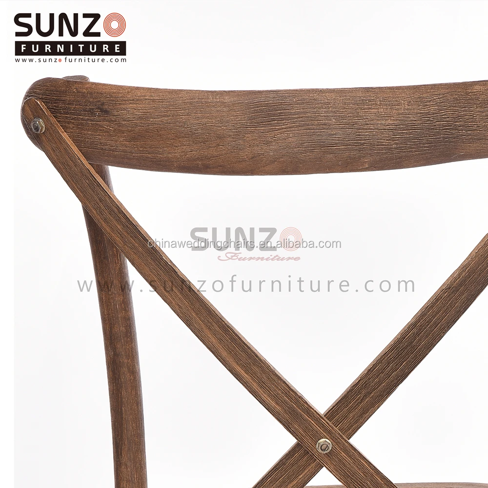 Rental wedding crossback chair antique wood carved back chair