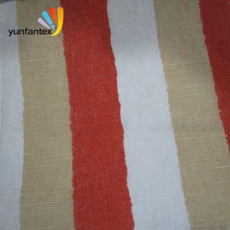 
2019 China suppliers stone washed wholesale stripe linen fabric100% linen fabric 