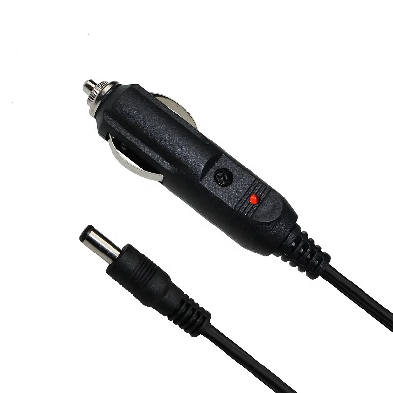 12V 24V DC Plug To Car Cigar Cigarette Charger Power Cable With LED Indicator