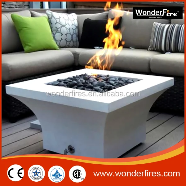 Square Magnesia outdoor Gas Fire Pit/outdoor fire pits