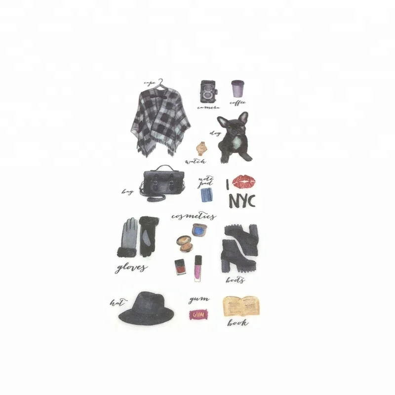 Clothes Dress Up Kids Creative wall sticker anime stickers decorative DIY Cartoon sticker